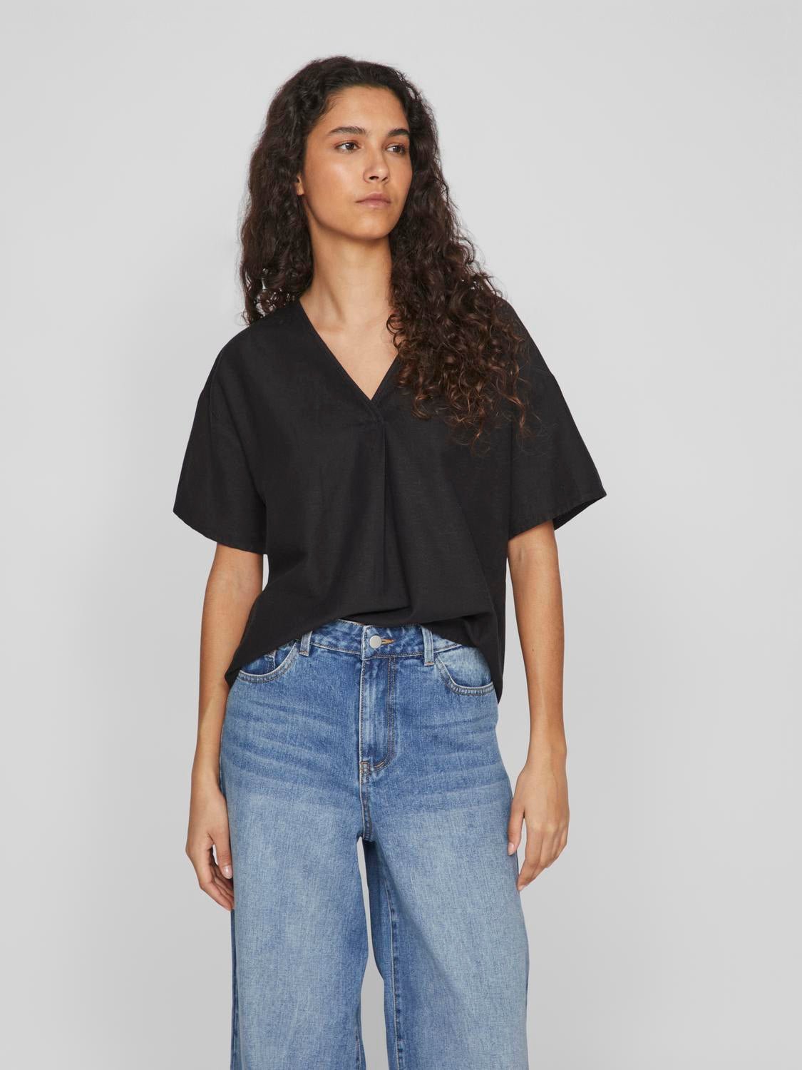 VIPRISILLA Top - Black Beauty - VERO MODA & VILA Bergvik